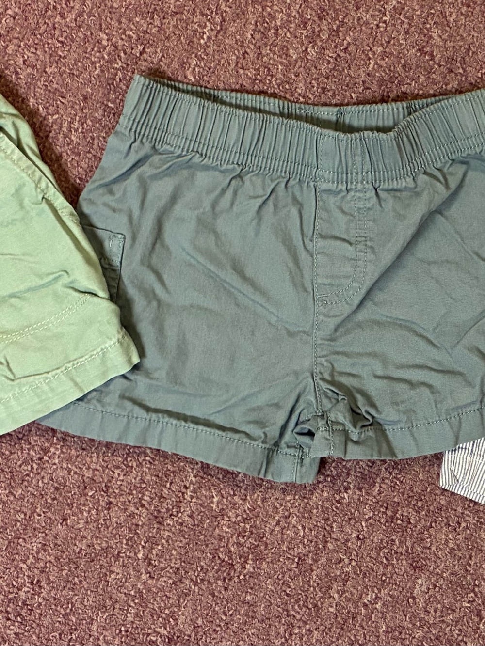 Carter's Olive Green Elastic-Waist Shorts